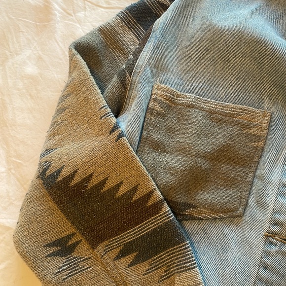 The Post - Madison Gray Aztec Jean jacket - Picture 3 of 4